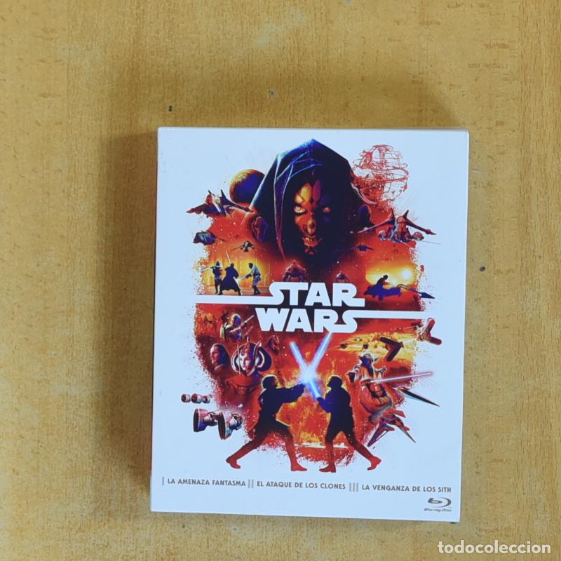 Cine: STAR WARS LA AMENAZA FANTASMA / EL ATAQUE DE LOS CLONES / LA VENGANZA DE LOS SITH - BLURAY