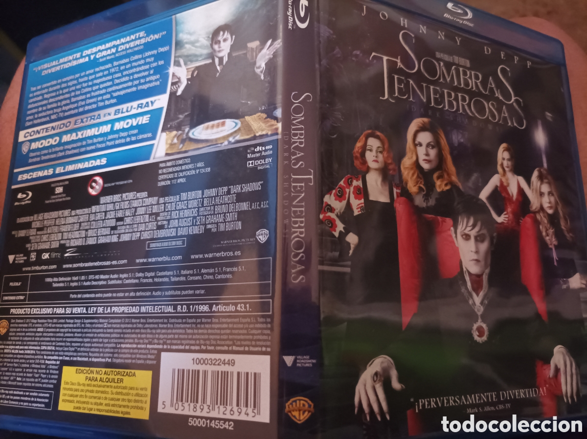 Cine: SOMBRAS TENEBROSAS TIM BURTON BLU RAY DISC ORIGINAL