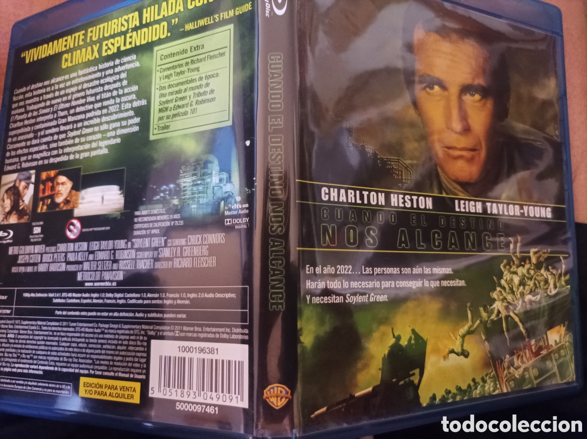 Cine: CUANDO EL DESTINO NOS ALCANCE SOYLENT GREEN BLU RAY DISC ORIGINAL edici&oacute;n espa&ntilde;ola