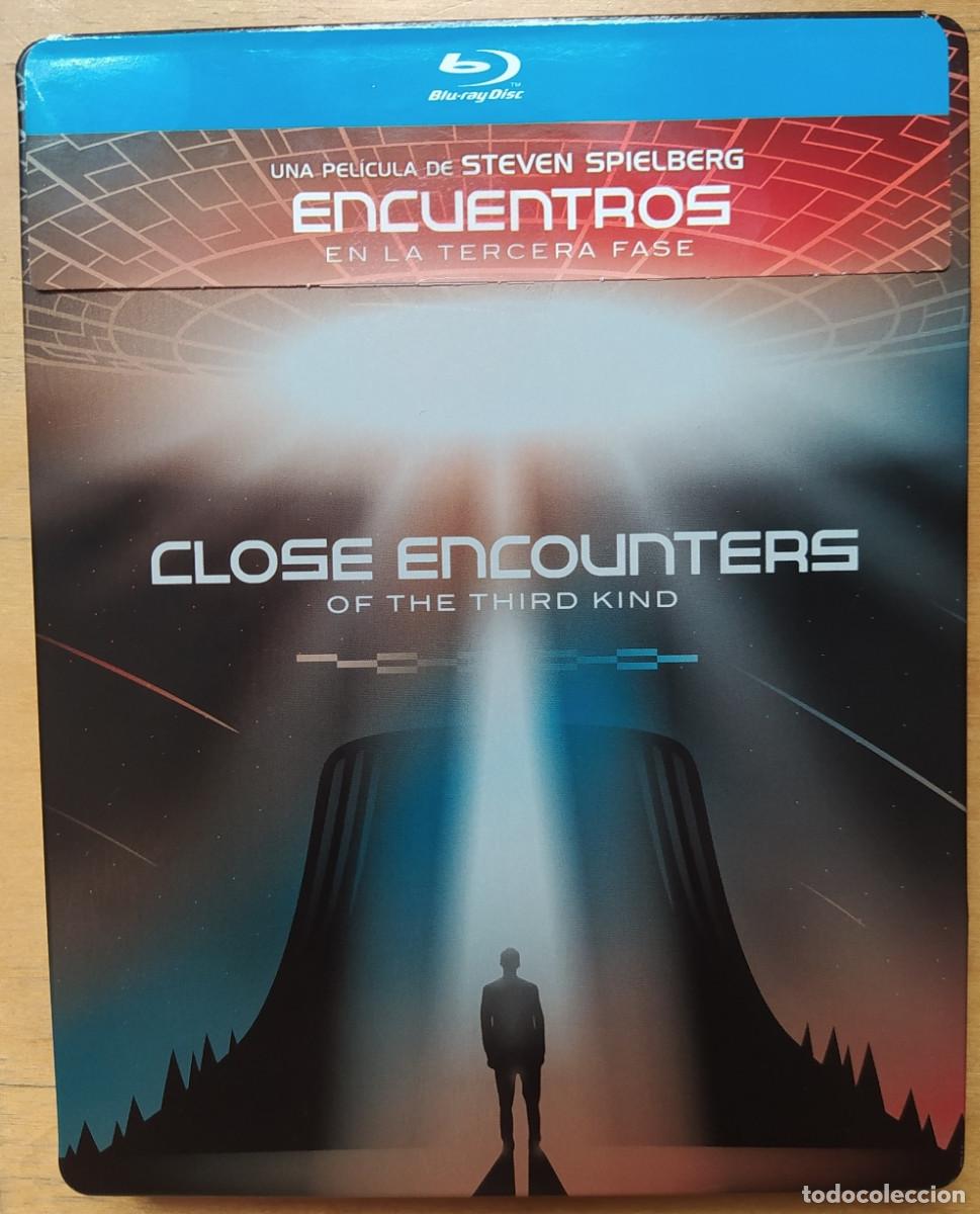 Cine: ENCUENTROS EN LA TERCERA FASE - STEELBOOK MET&Aacute;LICO BLU-RAY - &iexcl;SIN DISCOS! - STEVEN SPIELBERG