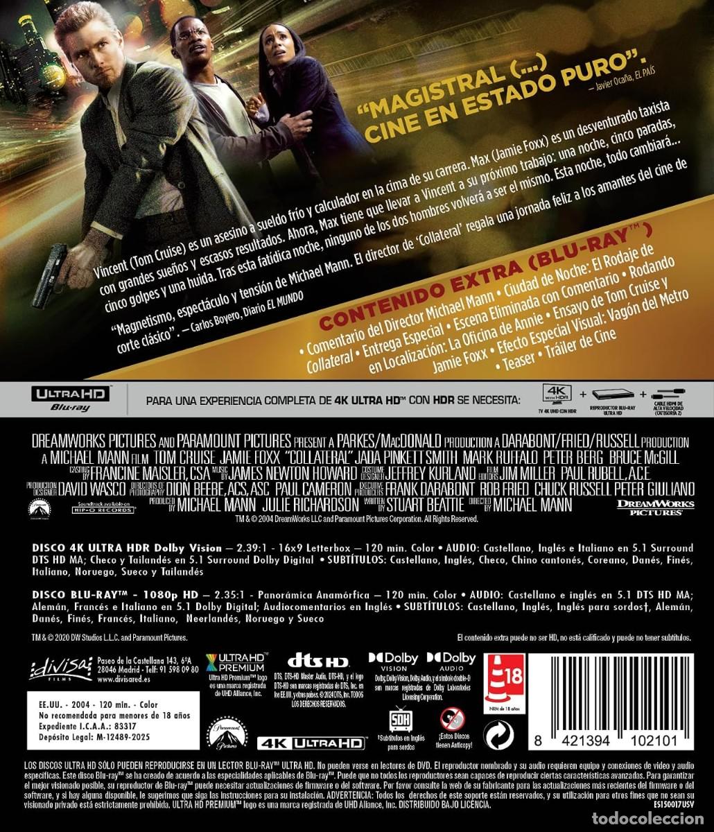 Cine: COLLATERAL - MICHAEL MANN - (BLURAY PROCEDENTE DE PACK) - Foto 3