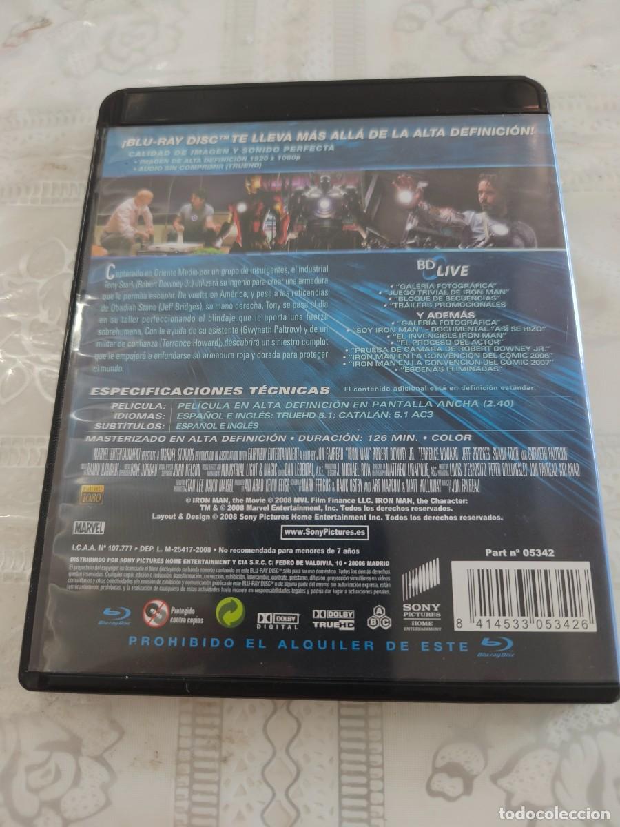 Cine: BLU RAY - IRON MAN - LEER CONDICIONES DE VENTA - Foto 2
