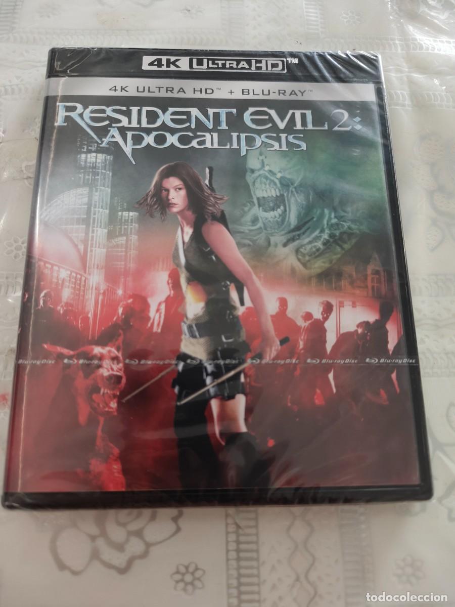 Cine: 4K ULTRA HD + BLU RAY - RESIDENT EVIL 2 , APOCALIPSIS - MILLA JOVOVICH - LEER CONDICIONES DE VENTA
