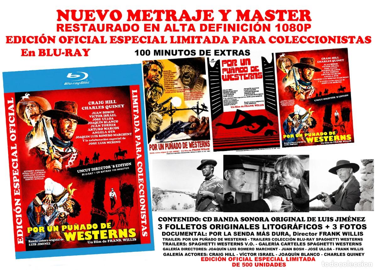 Cine: POR UN PU&Ntilde;ADO DE WESTERNS 2 DISCOS BLU-RAY + CD BANDA SONORA PRECINTADO NOVEDAD EDITION UNCUT