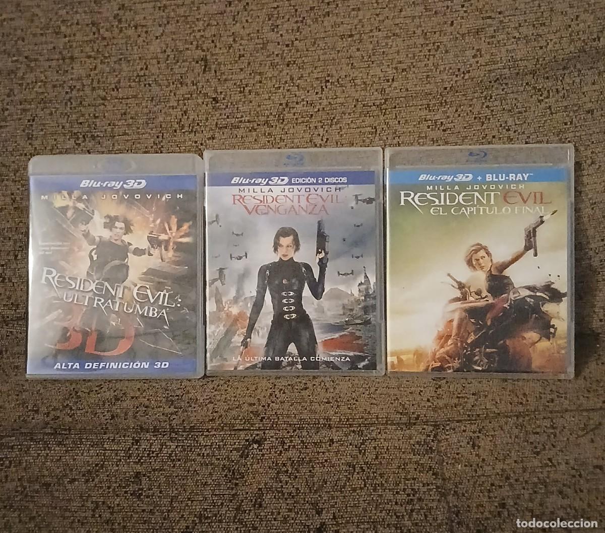 Cine: LOTE RESIDENT EVIL 3D CON LOS 3 BLURAYS DE LA SAGA EN 3D + 2D