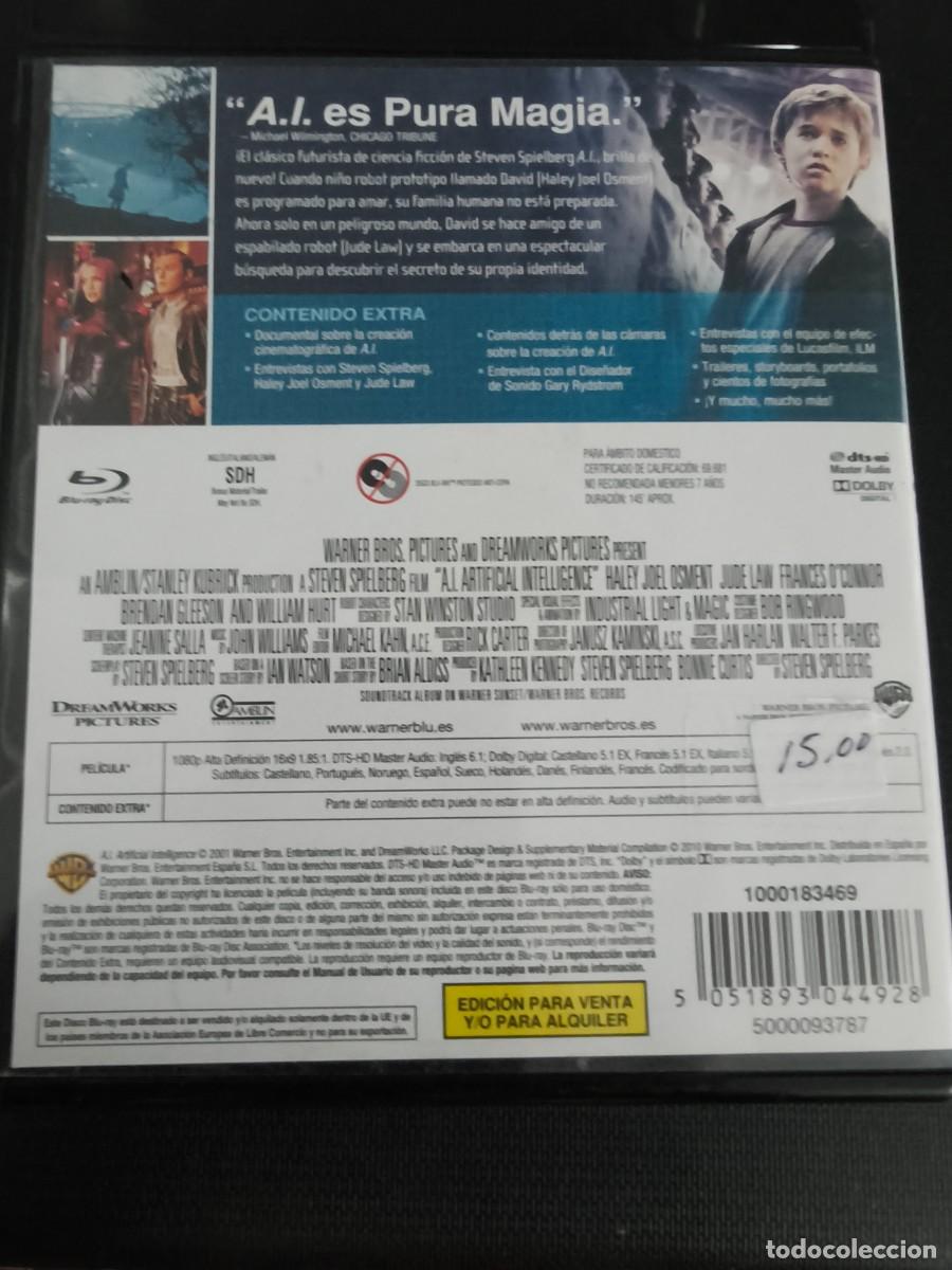 Cine: BLU RAY - INTELIGENCIA ARTIFICIAL - LEER DESCRIPCI&Oacute;N Y CONDICIONES DE VENTA - Foto 2