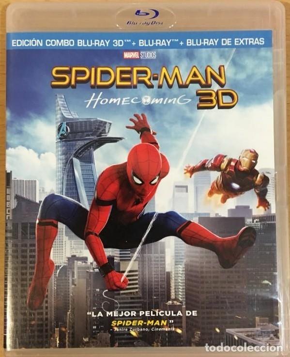 Cine: SPIDERMAN HOMECOMING BLURAY 3D + BLURAY DE EXTRAS COMO NUEVO