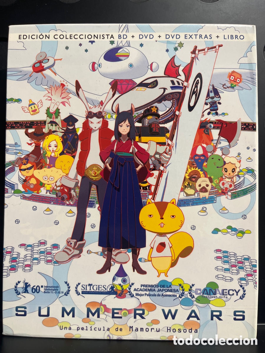 Cine: SUMMER WARS de MAMORU HOSODA EDICI&Oacute;N COLECCIONISTA BD 1 BLU RAY 2 DVD LIBRO ANIME ( 2009 )