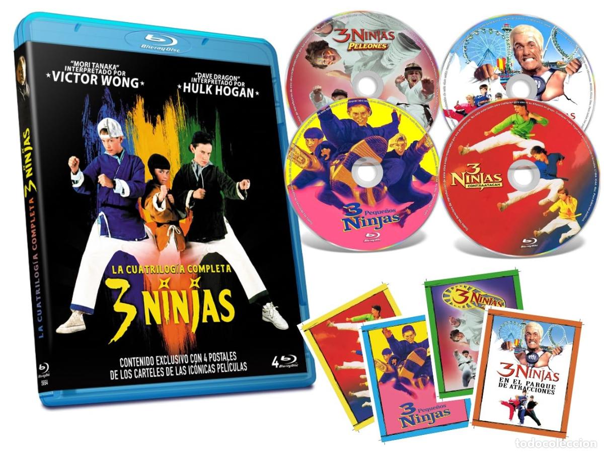 Cine: Cuatrilogia Tres Peque&ntilde;os Ninjas (Con 4 Postales exclusivas, 4 discos) [Blu-ray] (1992, 1994, 1995,