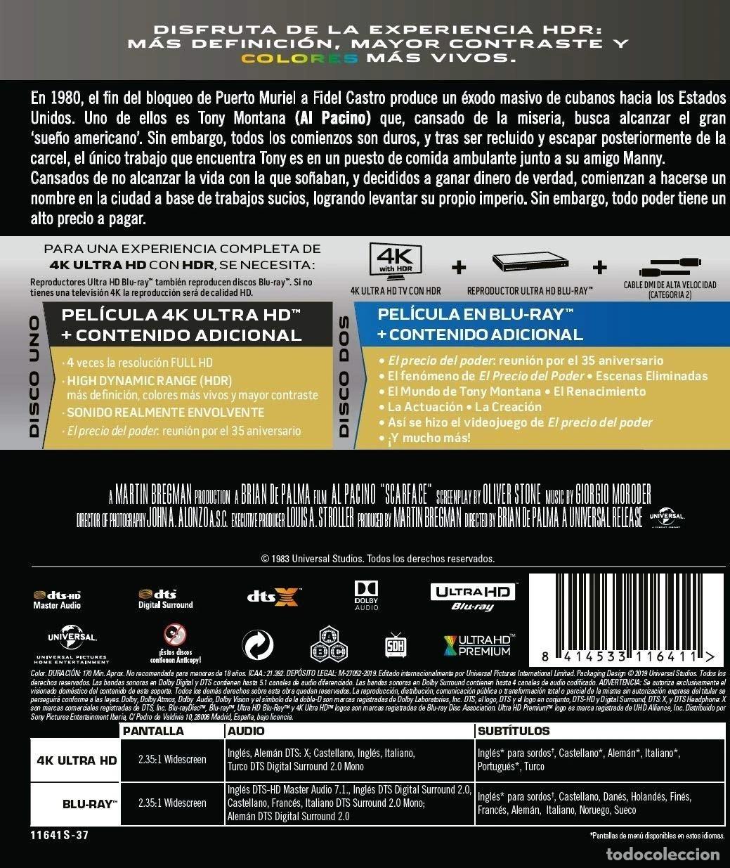 Cine: El precio del poder (4K UHD + BD) [Blu-ray] - Foto 2