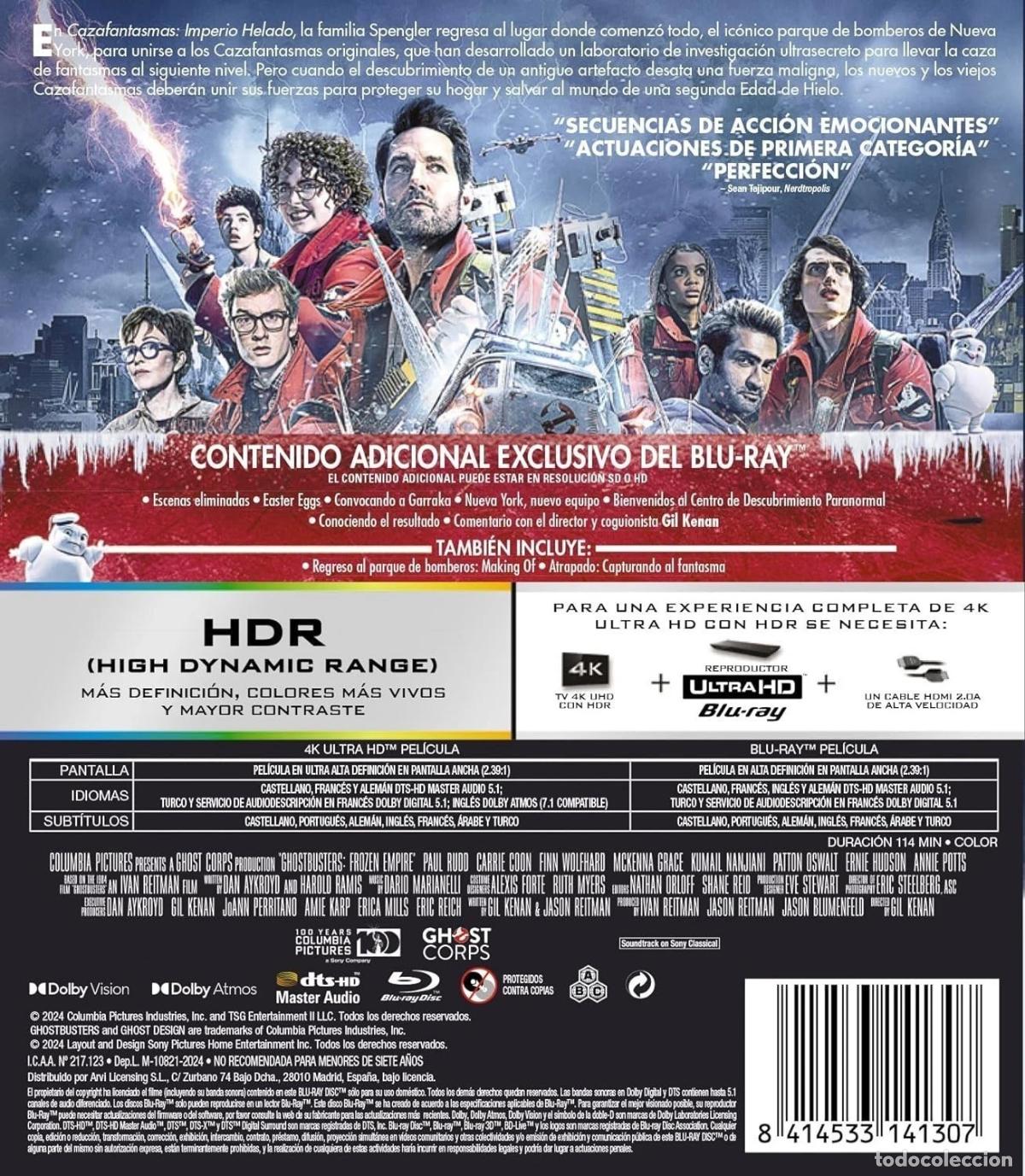 Cin&eacute;ma: Cazafantasmas: Imperio Helado [Blu-ray] (2024) Ghostbusters: Frozen Empire