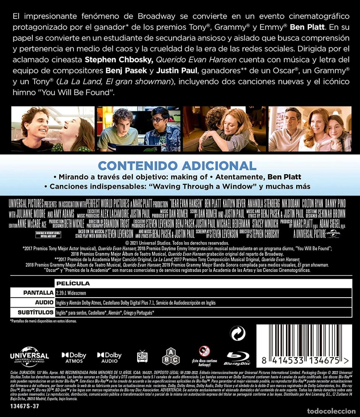 Cine: Querido Evan Hansen (Blu-ray) [Blu-ray] - Foto 2