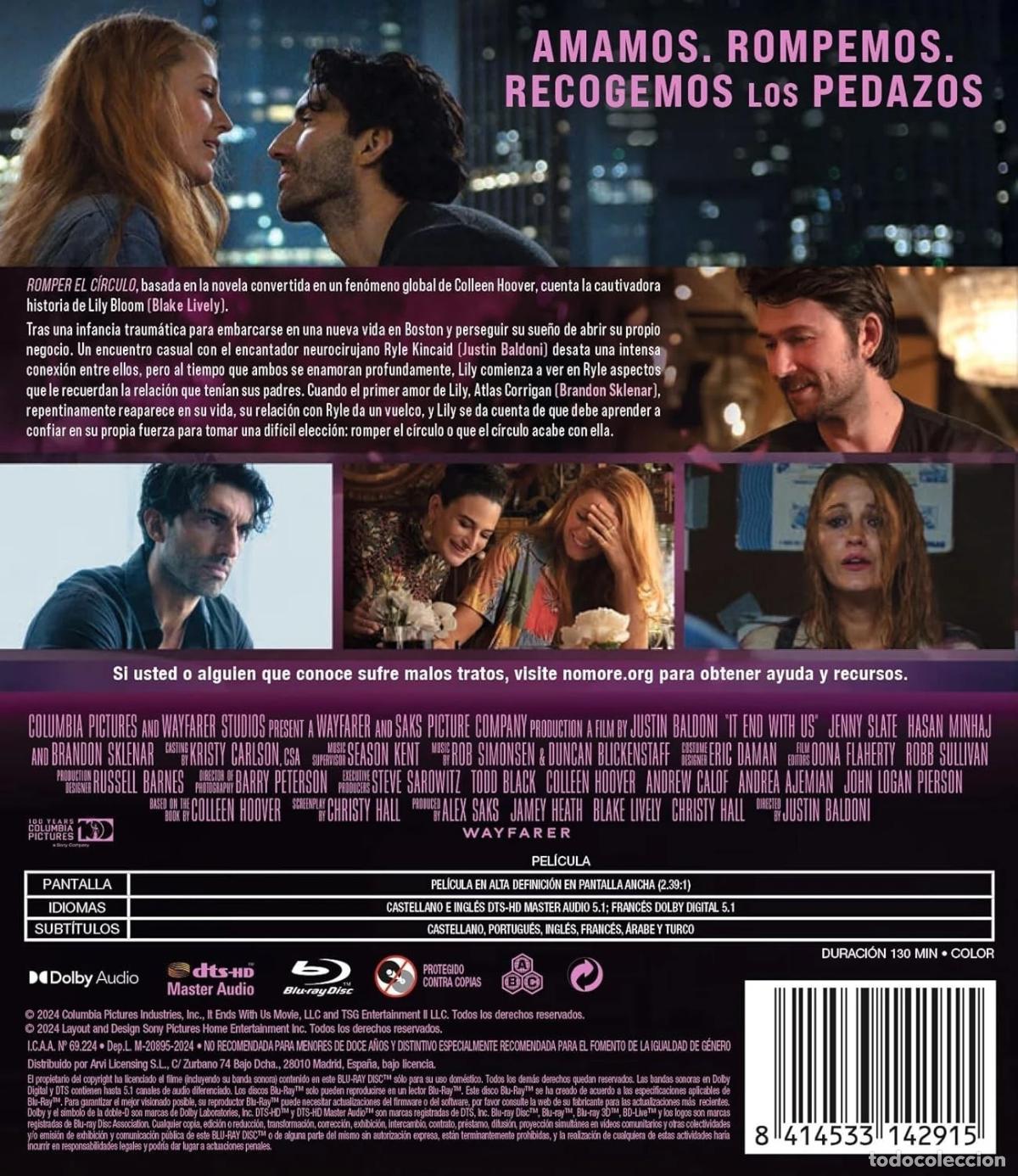 Cine: Romper el C&iacute;rculo [Blu-ray] (2024) It Ends with Us - Foto 3
