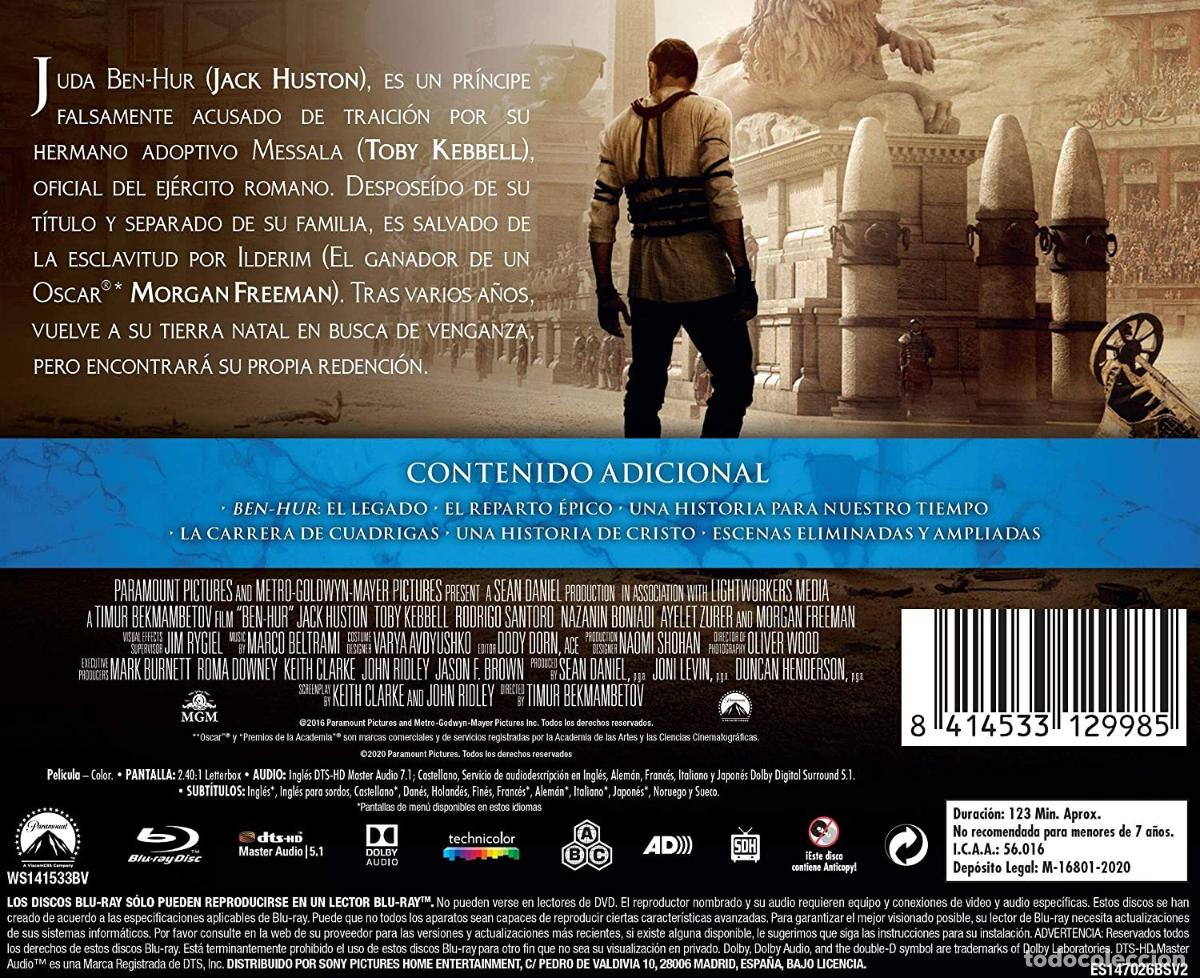 Cine: Ben-Hur - Edici&oacute;n Horizontal (BD) [Blu-ray] - Foto 2