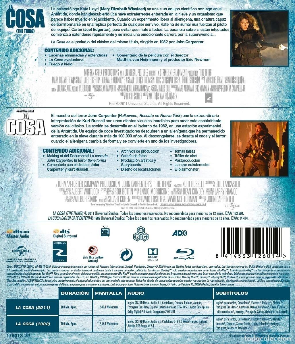 Kino: La Cosa (El Enigma de Otro Mundo) + la Cosa (The Thing) [Blu-ray] (1982,2011) The Thing + The Thing