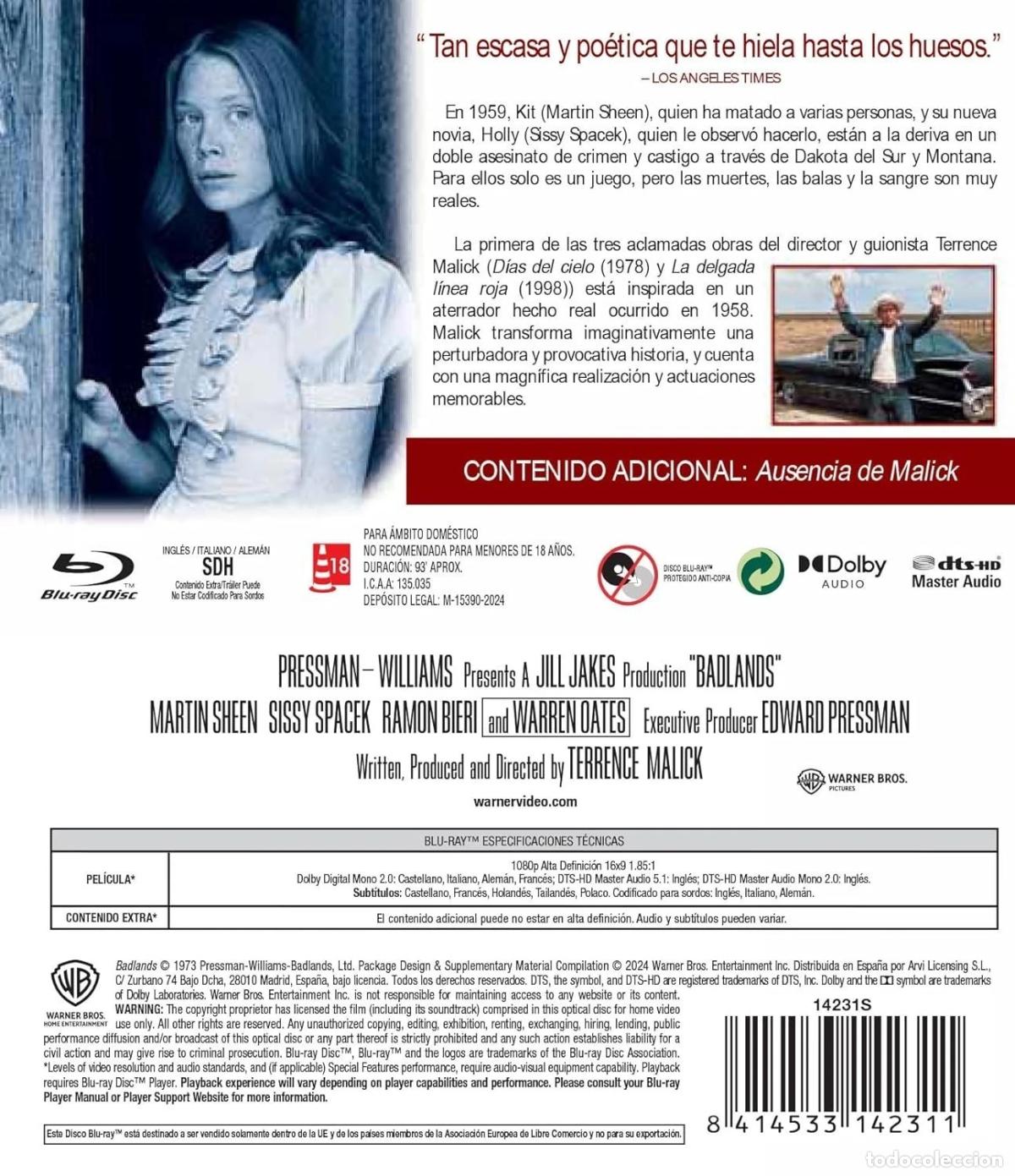 Cine: Malas Tierras [Blu-ray] (1973) Badlands - Foto 2
