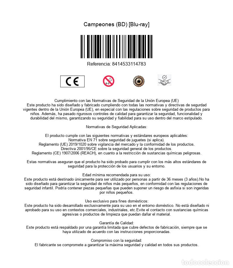 Cine: Campeones (BD) [Blu-ray] - Foto 3