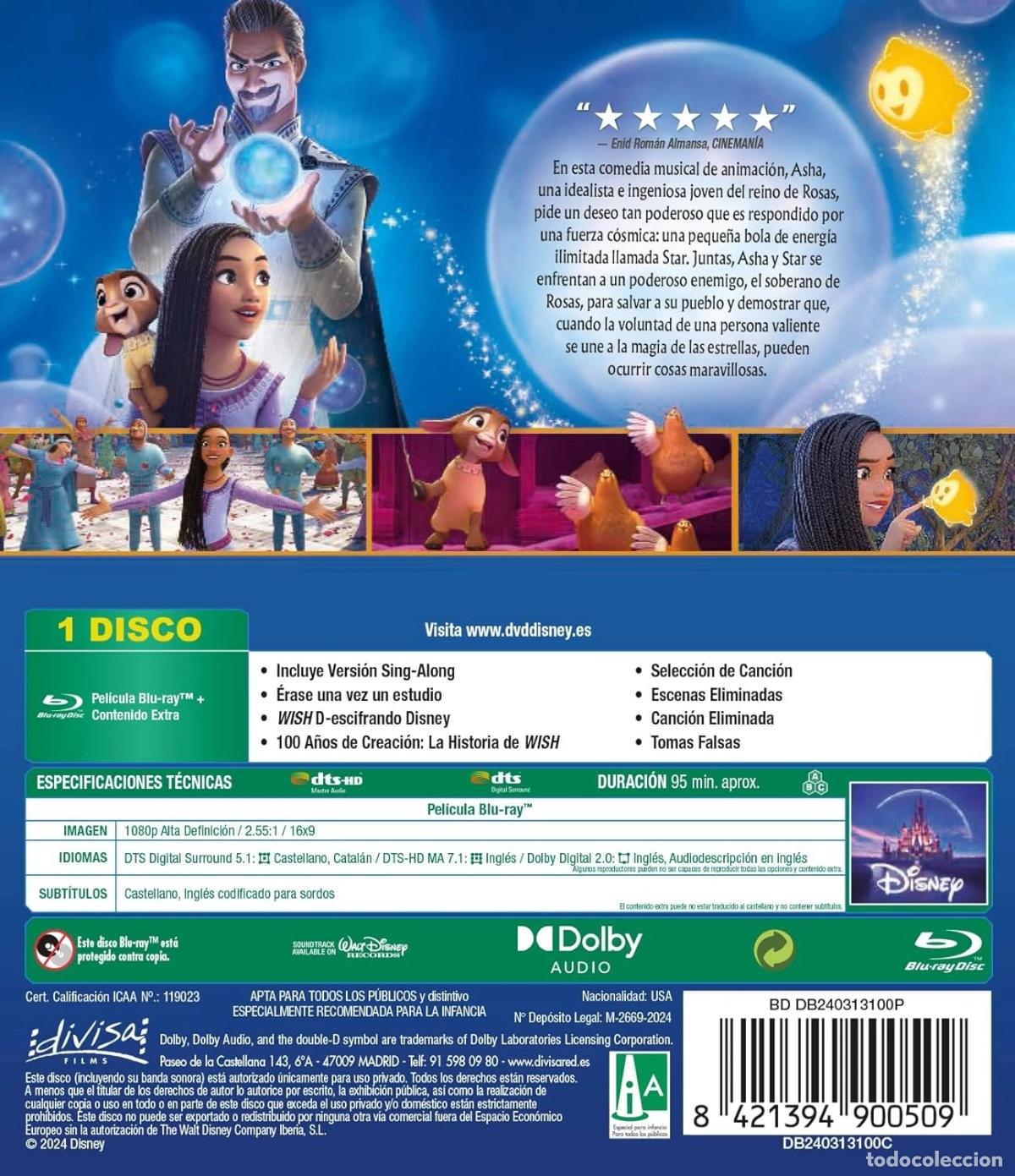 Cine: Wish: El Poder de los Deseos [Blu-ray] (2023) Wish - Foto 2