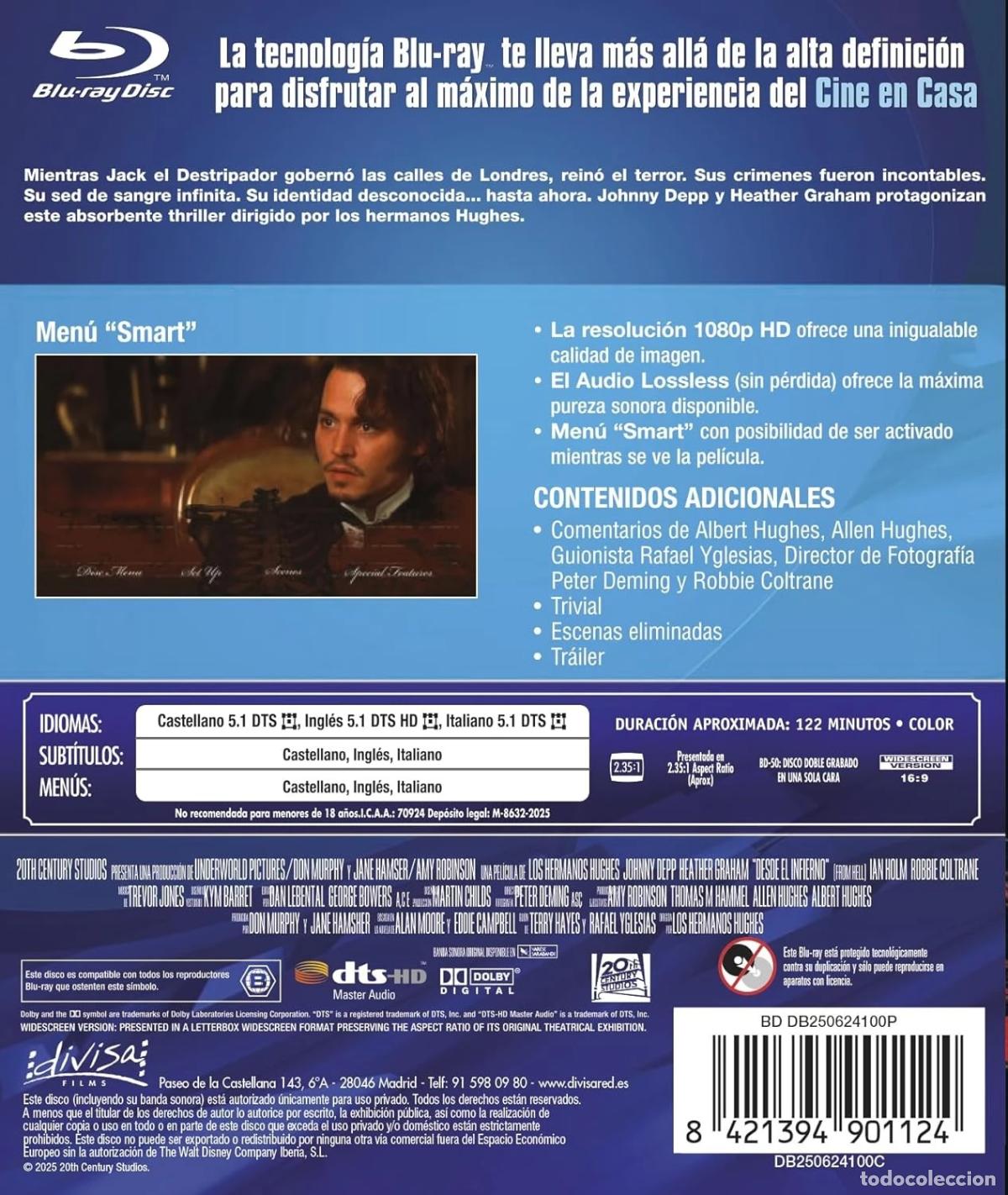 Cine: Desde El Infierno [Blu-ray] (2001) From Hell - Foto 2