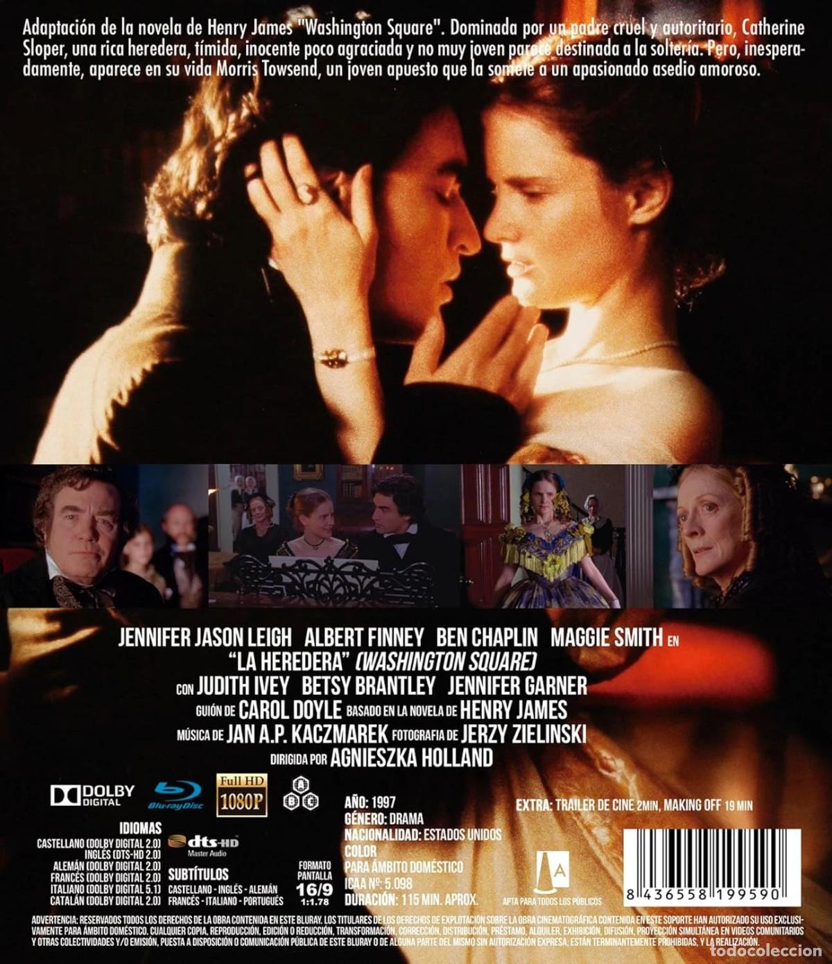 Cine: La Heredera [Blu-ray] (1997) Washington Square - Foto 2
