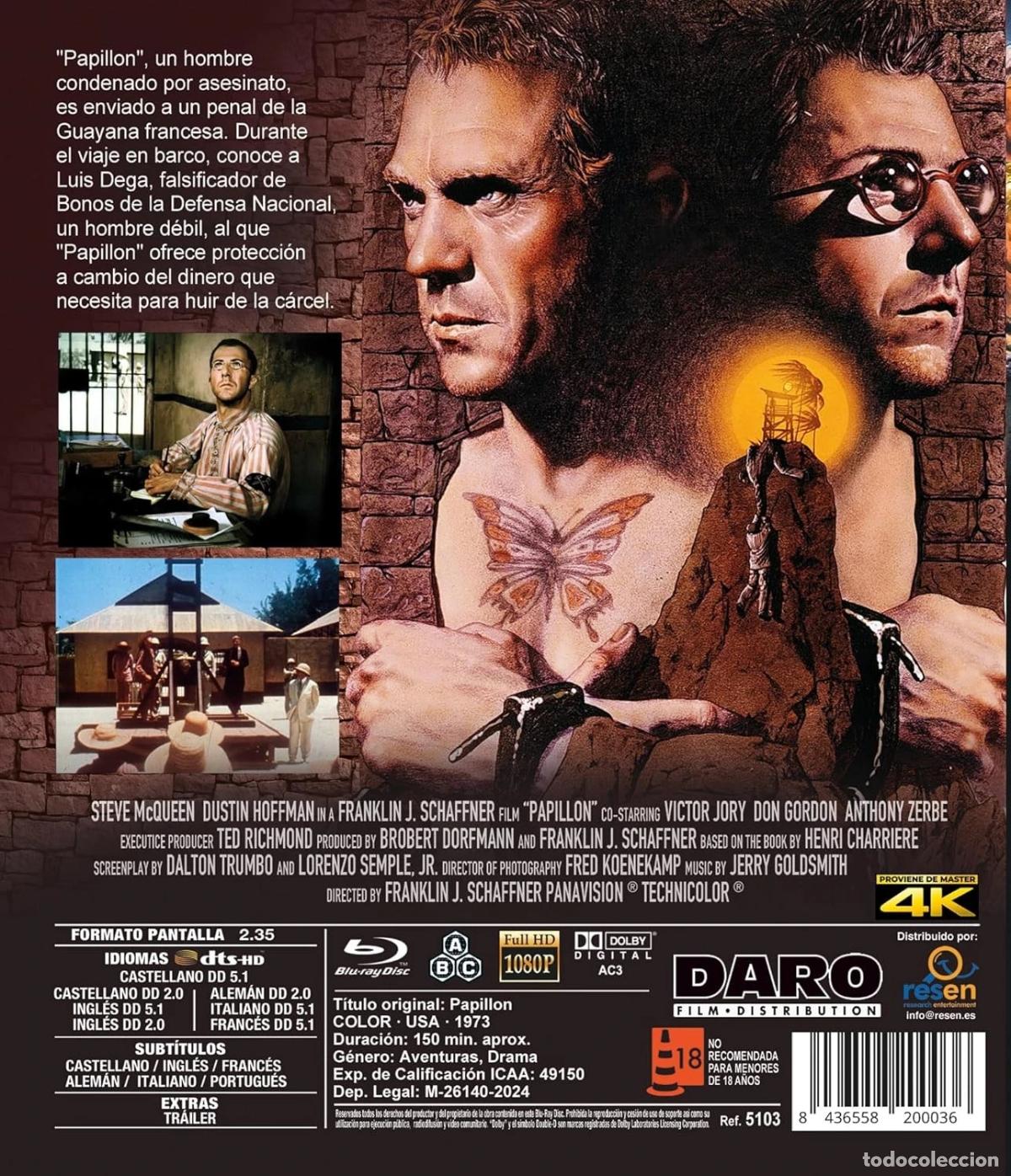 Cine: Papillon [Blu-ray] (1973) Papillon - Foto 2