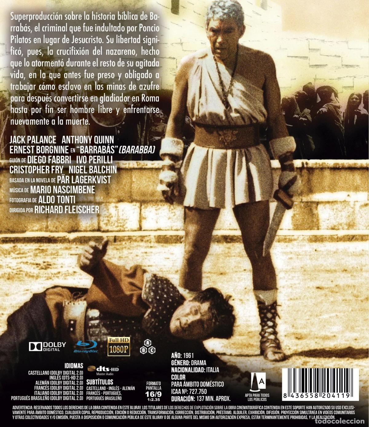 Cine: Barrab&aacute;s [Blu-ray] (1961) Barabba - Foto 2