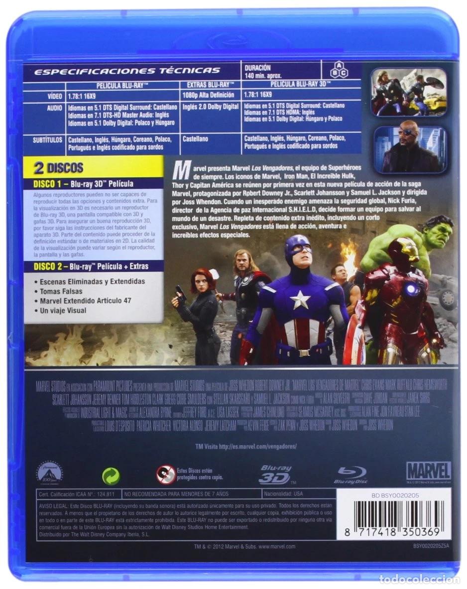 Cine: Los Vengadores (3D + 2D) [Blu-ray] - Foto 2