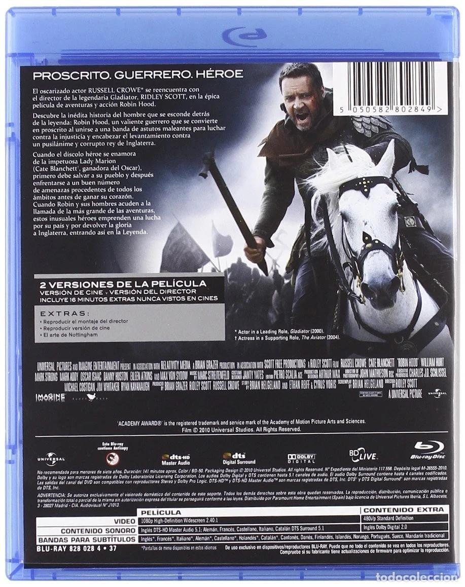 Cine: ROBIN HOOD: VERSION DEL DIRECTOR (BLU-RAY) - Foto 2