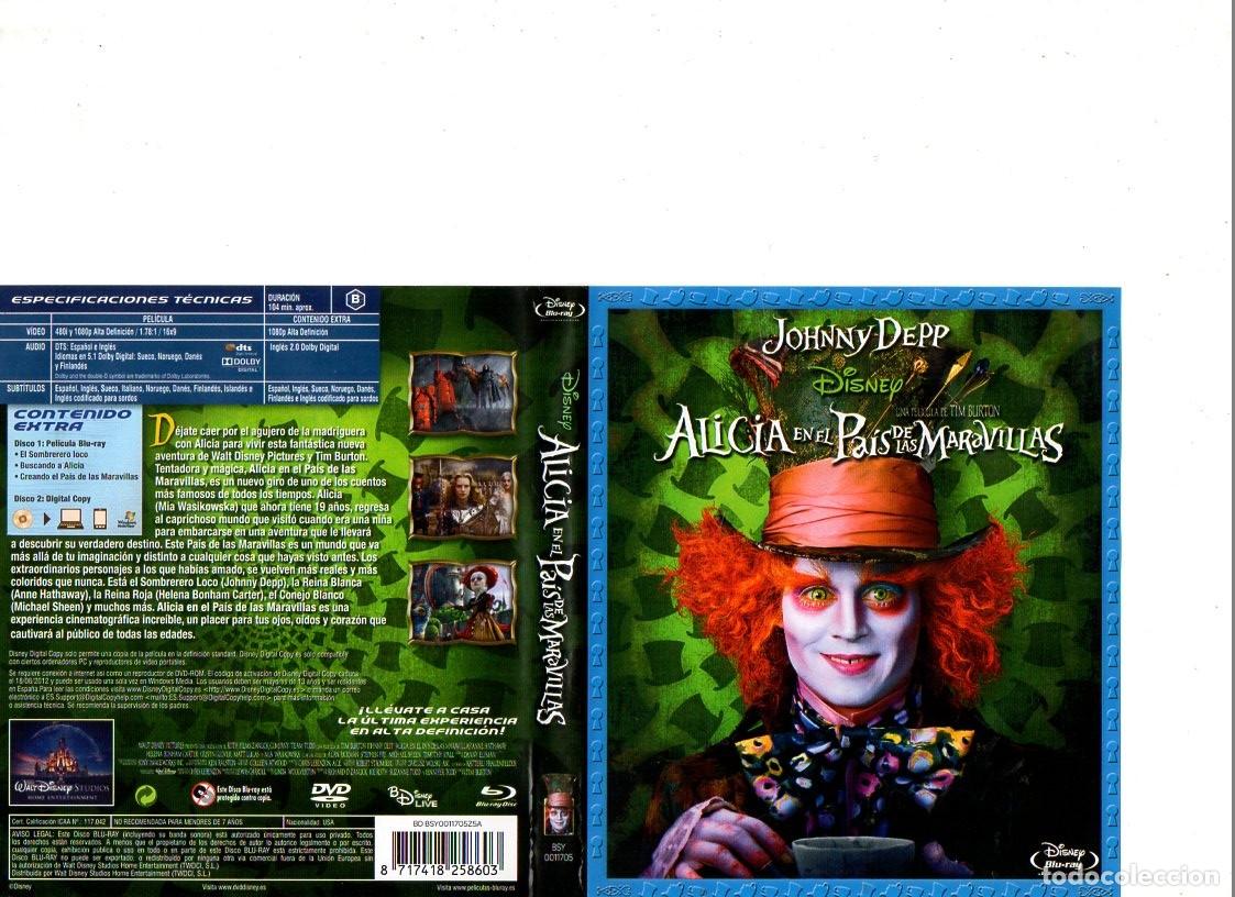 Cine: ALICIA EN EL PAIS DE LAS MARAVILLAS:JOHNNY DEPP BLU-RAY ORIGINAL