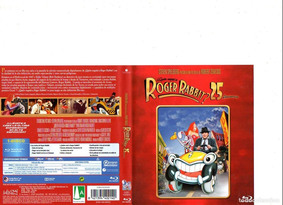 Cine: &iquest;QUIEN ENGA&Ntilde;&Oacute; A ROGER RABBITT: BOB HOSKINS BLU-RAY ORIGINAL