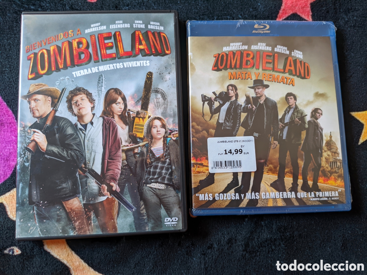 Cine: Pack saga Zombieland 1 (DVD) y 2 (Bluray precintado)