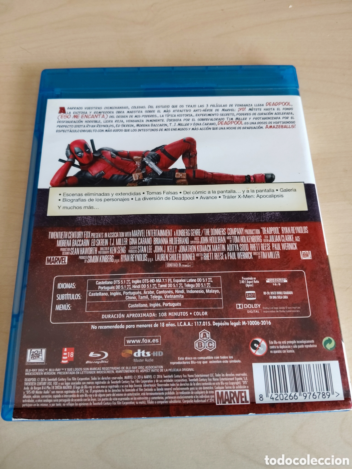 Cine: RB63 Deadpool BLURAY SEGUNDAMANO - Foto 2