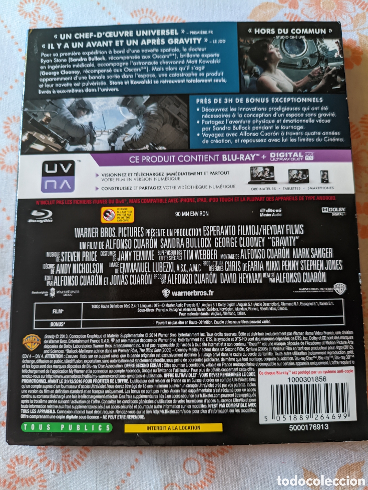 Cine: Blu Ray Gravity, audio en castellano - Foto 2