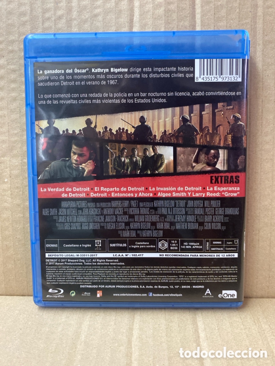 Cine: BLU RAY DETROIT. Disco como nuevo - Foto 2