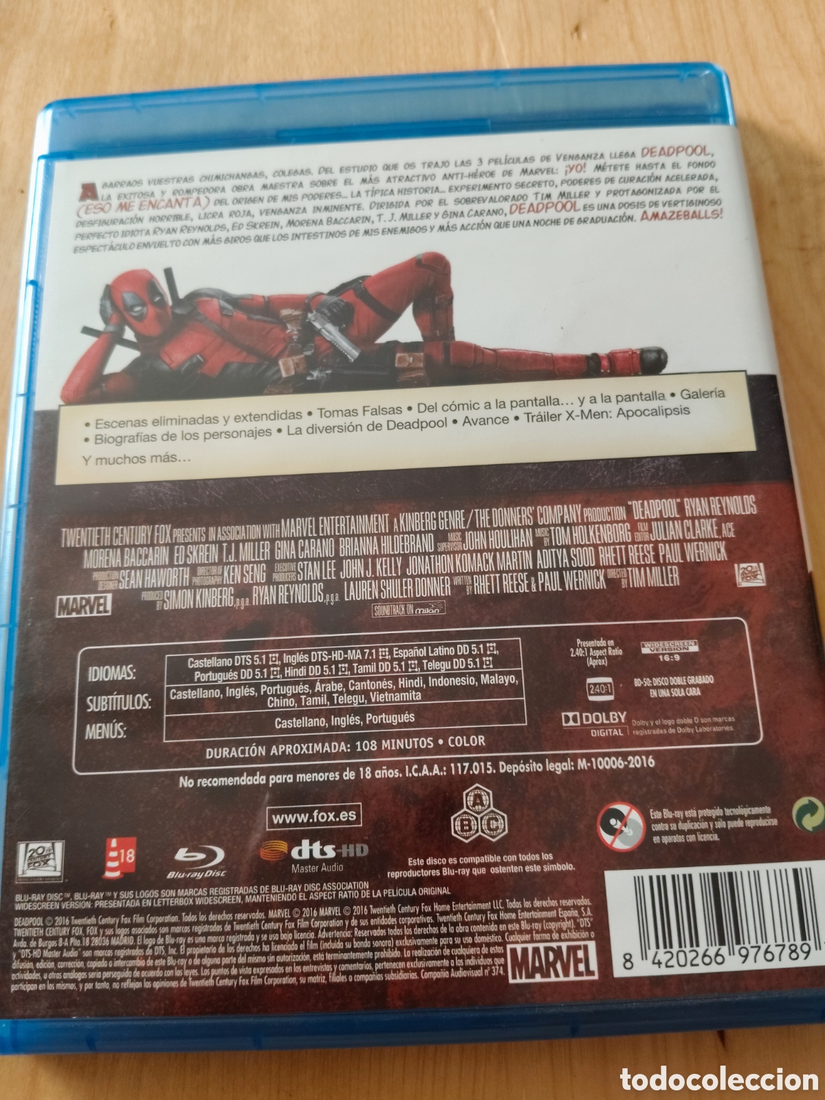Cine: RB96 Deadpool BLURAY SEGUNDAMANO - Foto 2