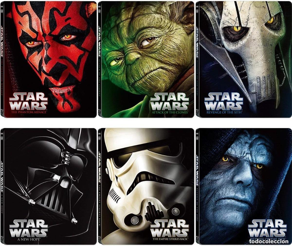 Cine: STAR WARS EPISODIO I II III IV V VI EDICI&Oacute;N MET&Aacute;LICA LIMITADA STEELBOOK BLU-RAY PRECINTADO