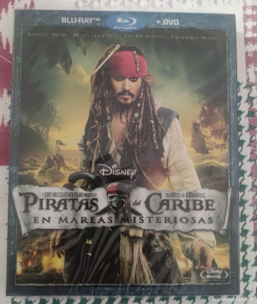Cine: PIRATAS DEL CARIBE 4: EN MAREAS MISTERIOSAS [BLU-RAY + DVD] CON FUNDA, COMO NUEVA