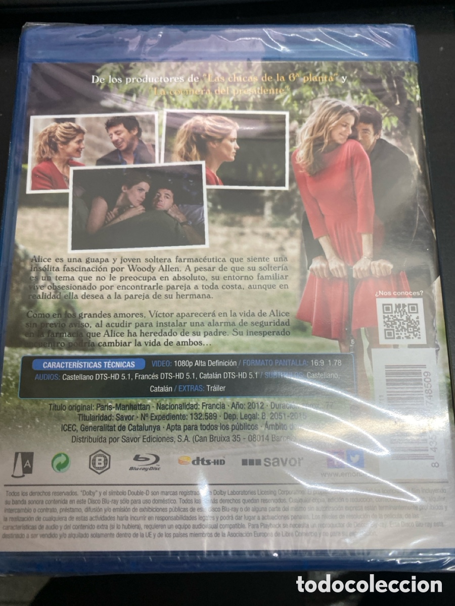 Cine: Paris- Manhattan pelicula blu ray - Foto 2