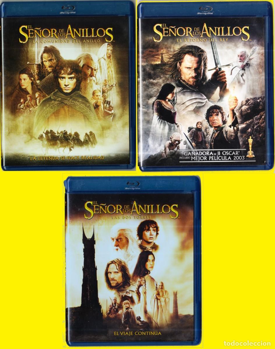 Cine: EL SE&Ntilde;OR DE LOS ANILLOS. Colecci&oacute;n completa 3 pel&iacute;culas 3 BLU-RAY + extras en 3 DVD.