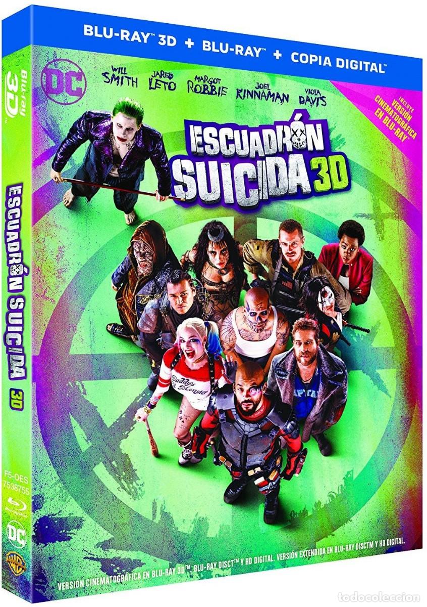 Cinema: ESCUADRON SUICIDA - BLURAY 3D + BLURAY 2D PRECINTADO Y CON SOBREFUNDA DE CARTON