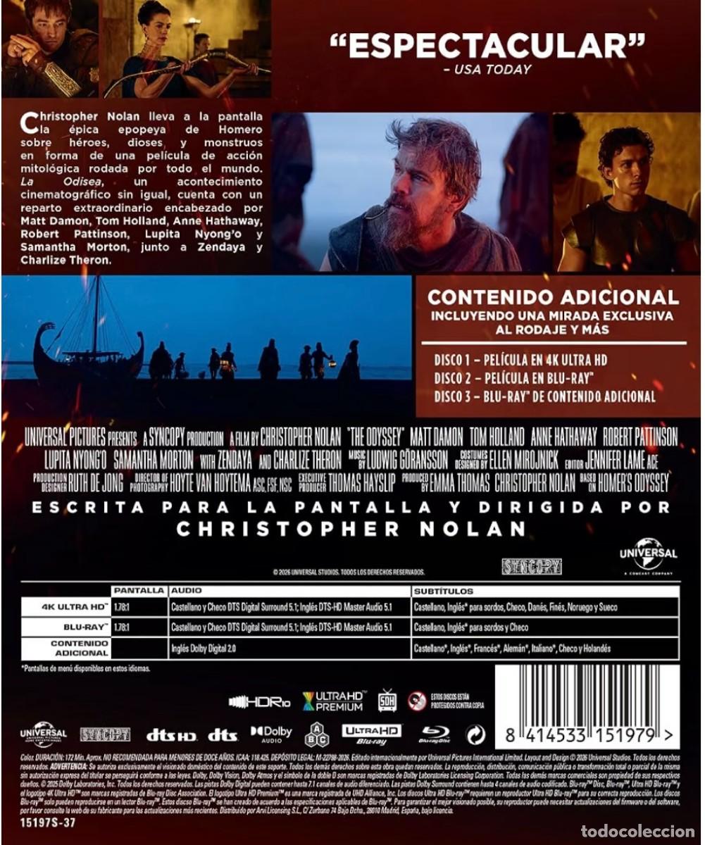 Cine: LA ODISEA (Christopher Nolan, 2026) - EDICION 4K UHD - Foto 2
