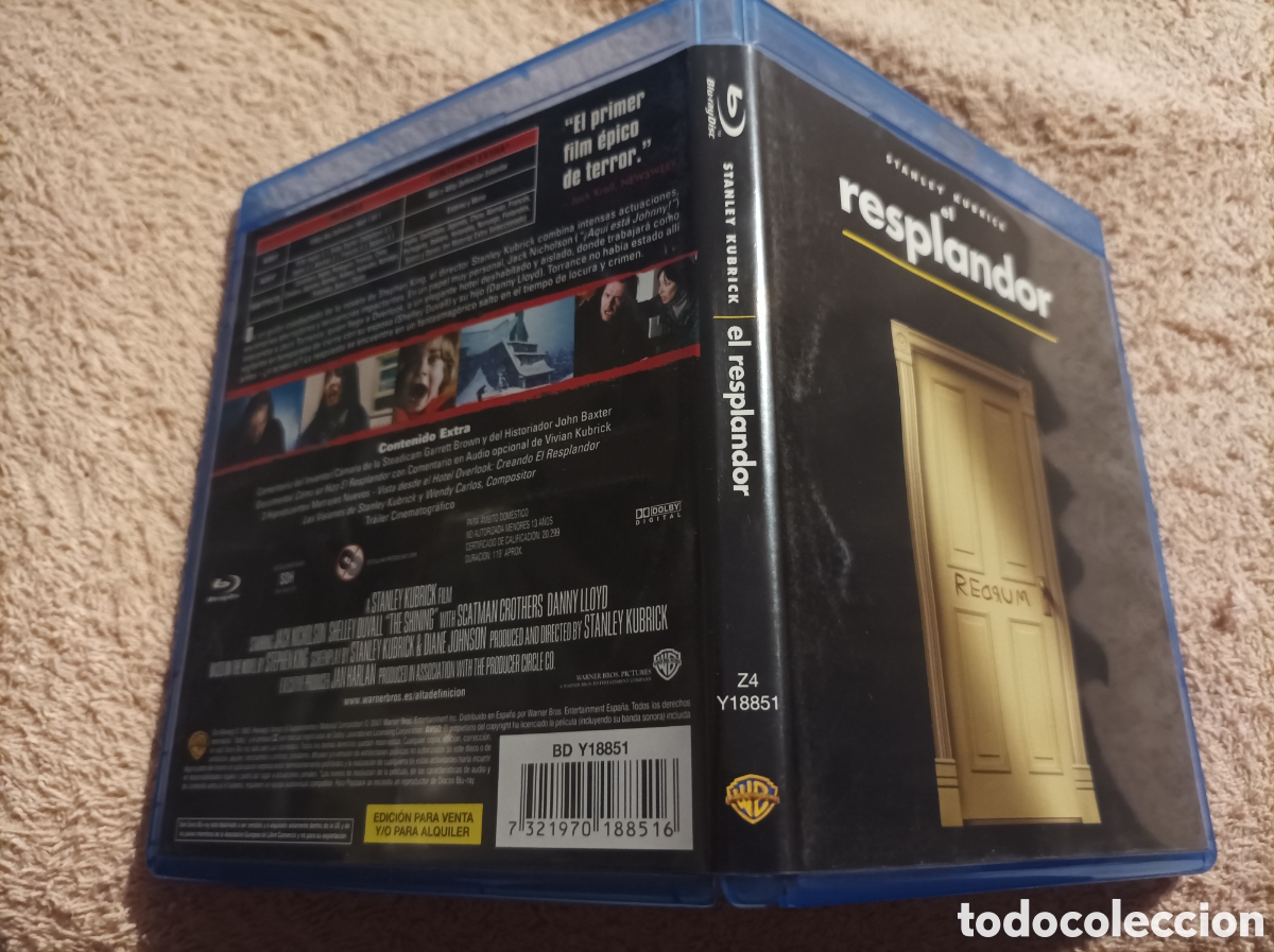Cine: EL RESPLANDOR KUBRICK NICHOLSON BLU RAY DISC ORIGINAL