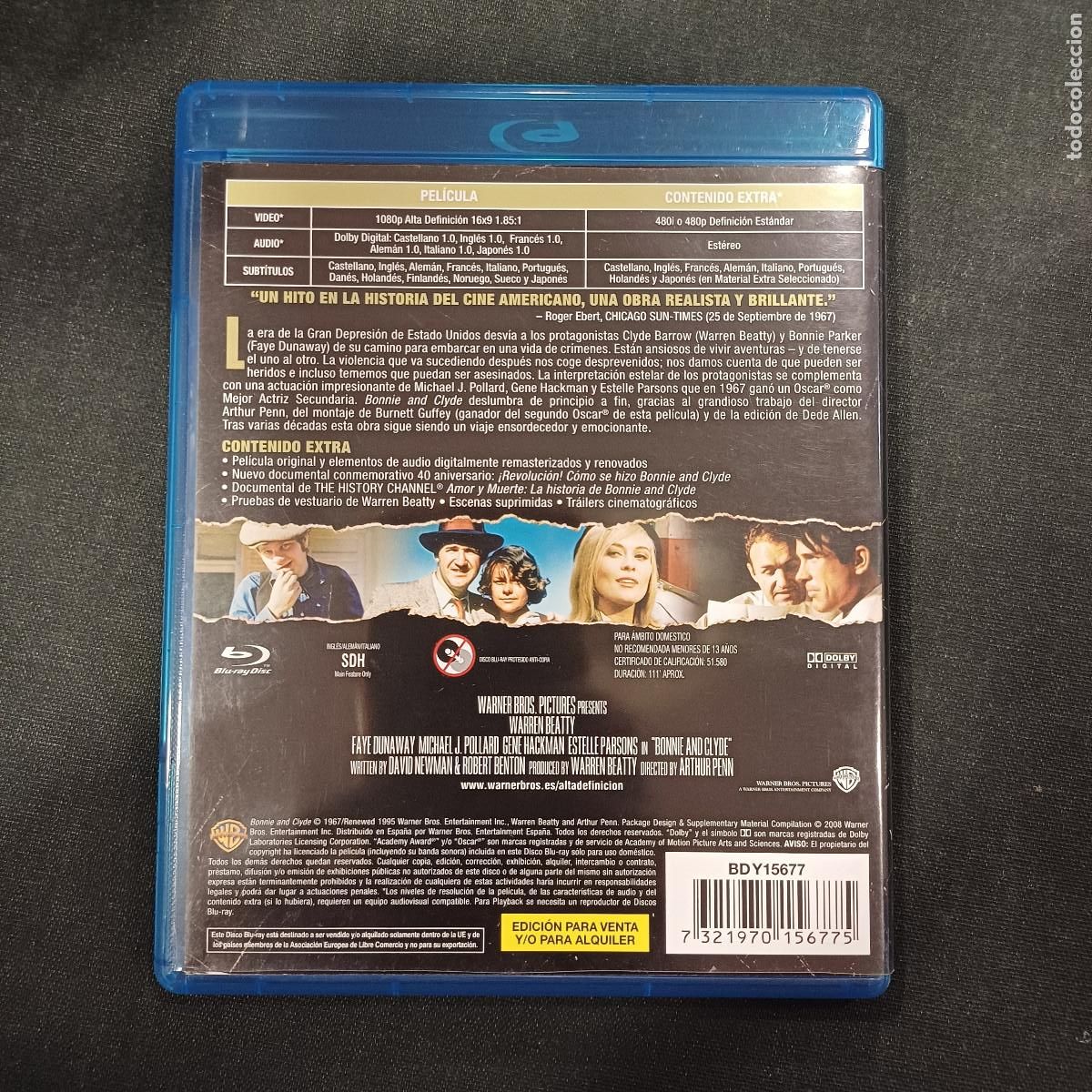 Cine: BONNIE AND CLYDE/BLU RAY DISC. - Foto 3
