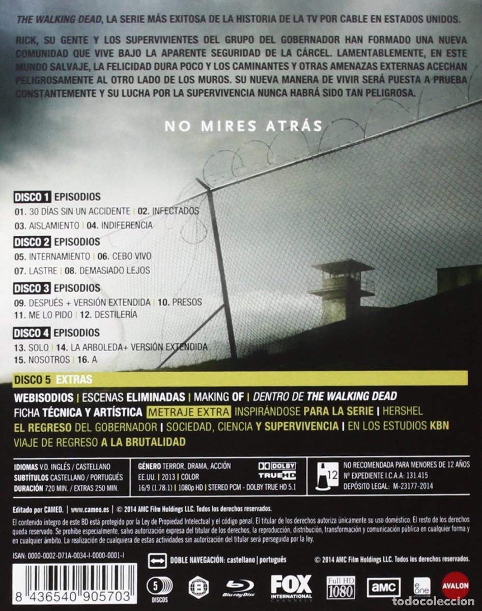Cine: PACK WALKING DEAD TEMP. 1, 2, 3 Y 4 - BLU-RAY - Foto 8
