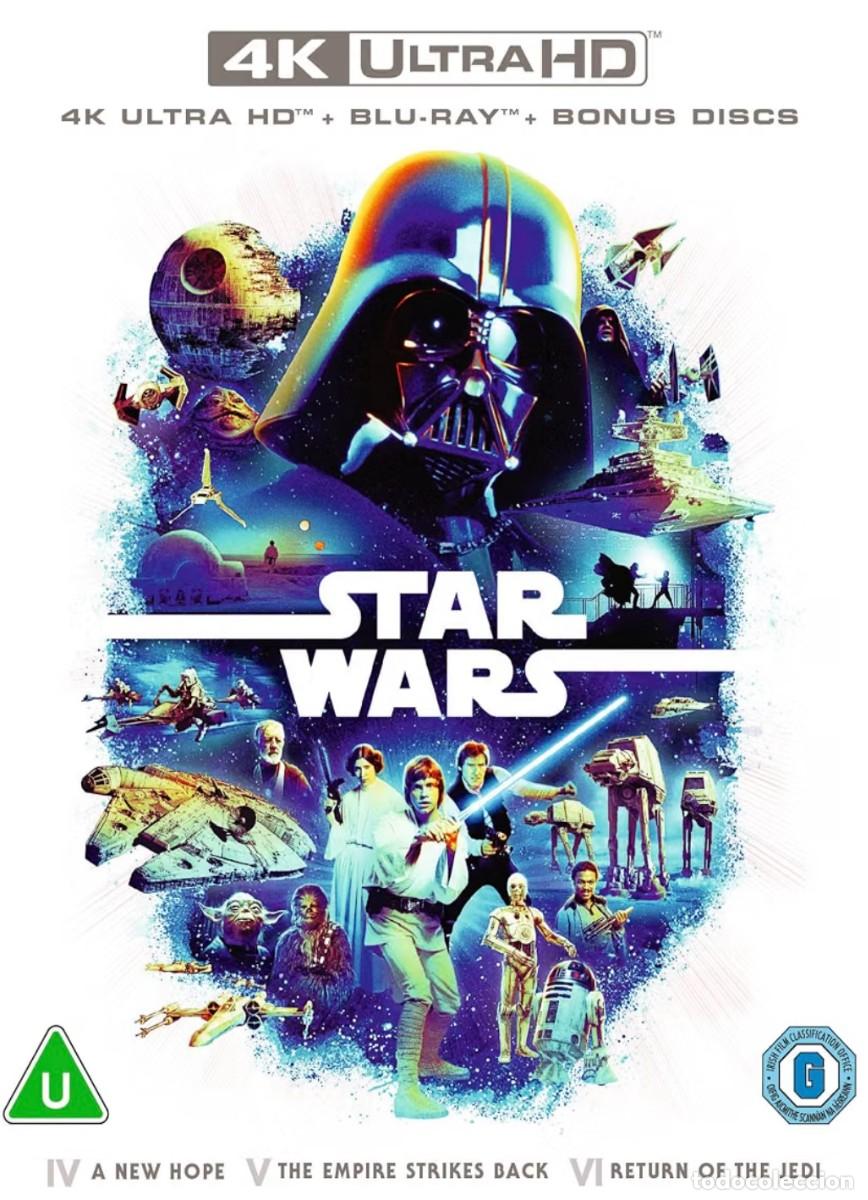 Cine: PACK TRILOGIA STAR WARS (IV-V-VI) AZUL- EDICION COLECCIONISTA 4K UHD