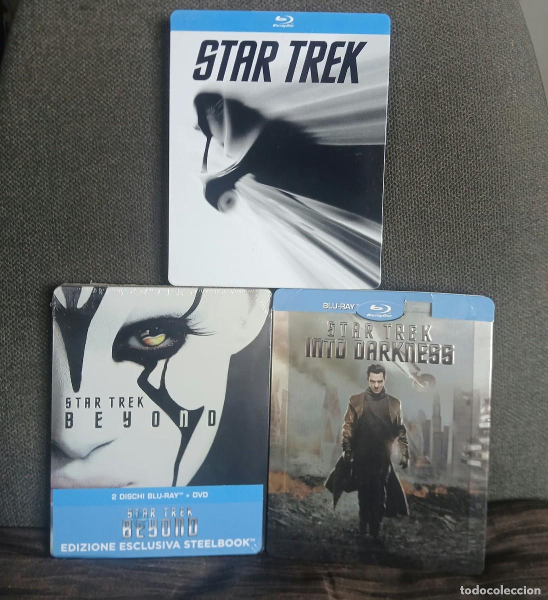 Cinema: TRILOGIA STAR TREK 2009 + EN LA OSCURIDAD + BEYOND EN 3 BRS STEELBOOKS DESCATALOGADOS &iexcl;UNICA EN TC!