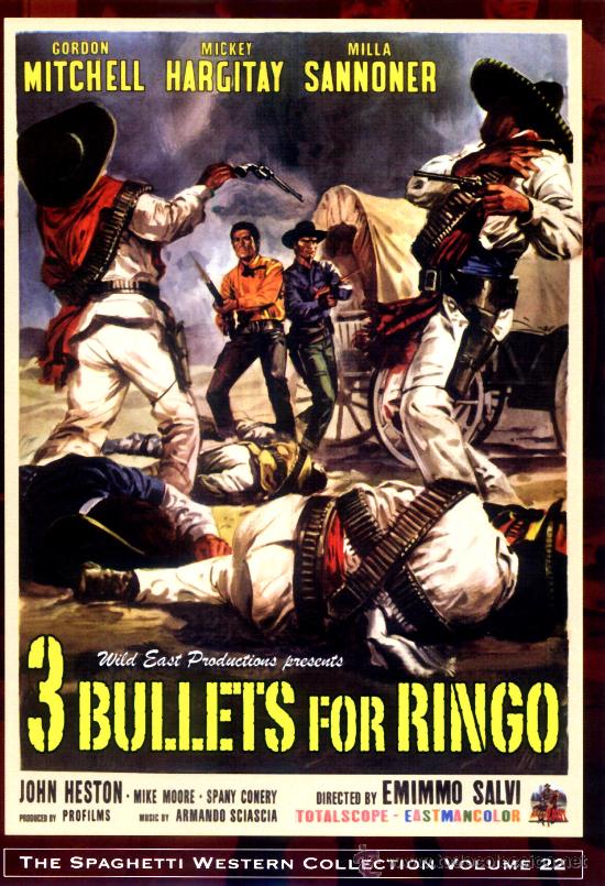 Cine: 3 BULLETS FOR RINGO (DVD IMPORTACION U.S.A. PRECINTADO) GORDON MITCHELL SPAGHETTI WESTERN