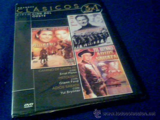 Cinema: GRANDES CLASICOS. CICLO CINE DEL OESTE. DVD CON 3 PELICULAS: PISTOLERO. CAMINO DE SANTA FE.