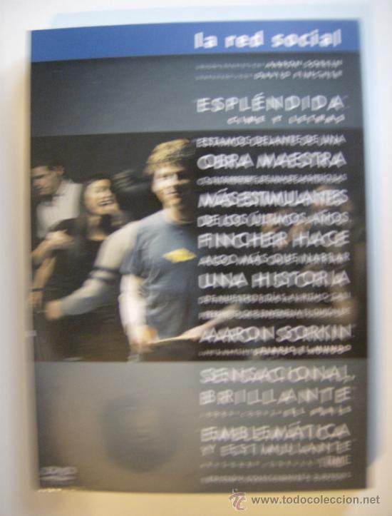 Cine: LA RED SOCIAL. EDICI&Oacute;N COLECCIONISTA. SONY, 2011.DVD.