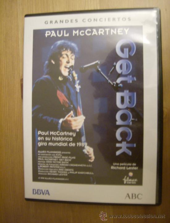Cine: PAUL MCCARTNEY. GET BACK. DVD. - Foto 1